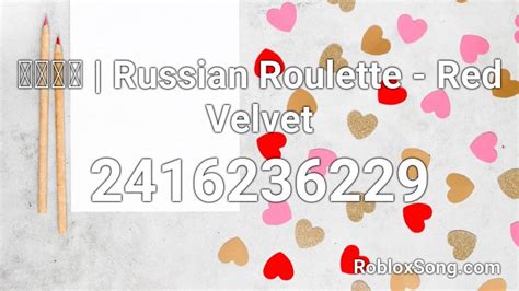 russian roulette red velvet download|Russian Roulette Roblox ID Code .